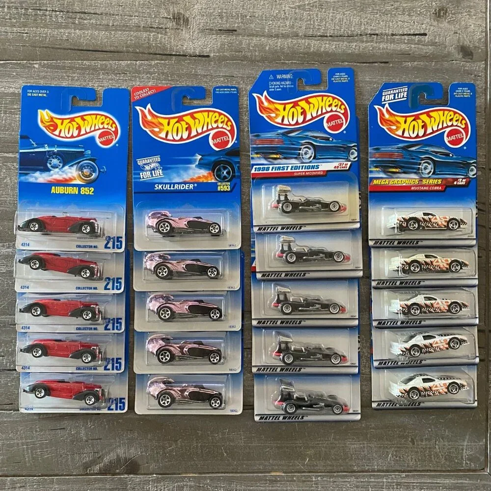 Hot Wheels Cars Lot of 20 1998 Auburn 852 Skullrider Mustang Super Modified 1995